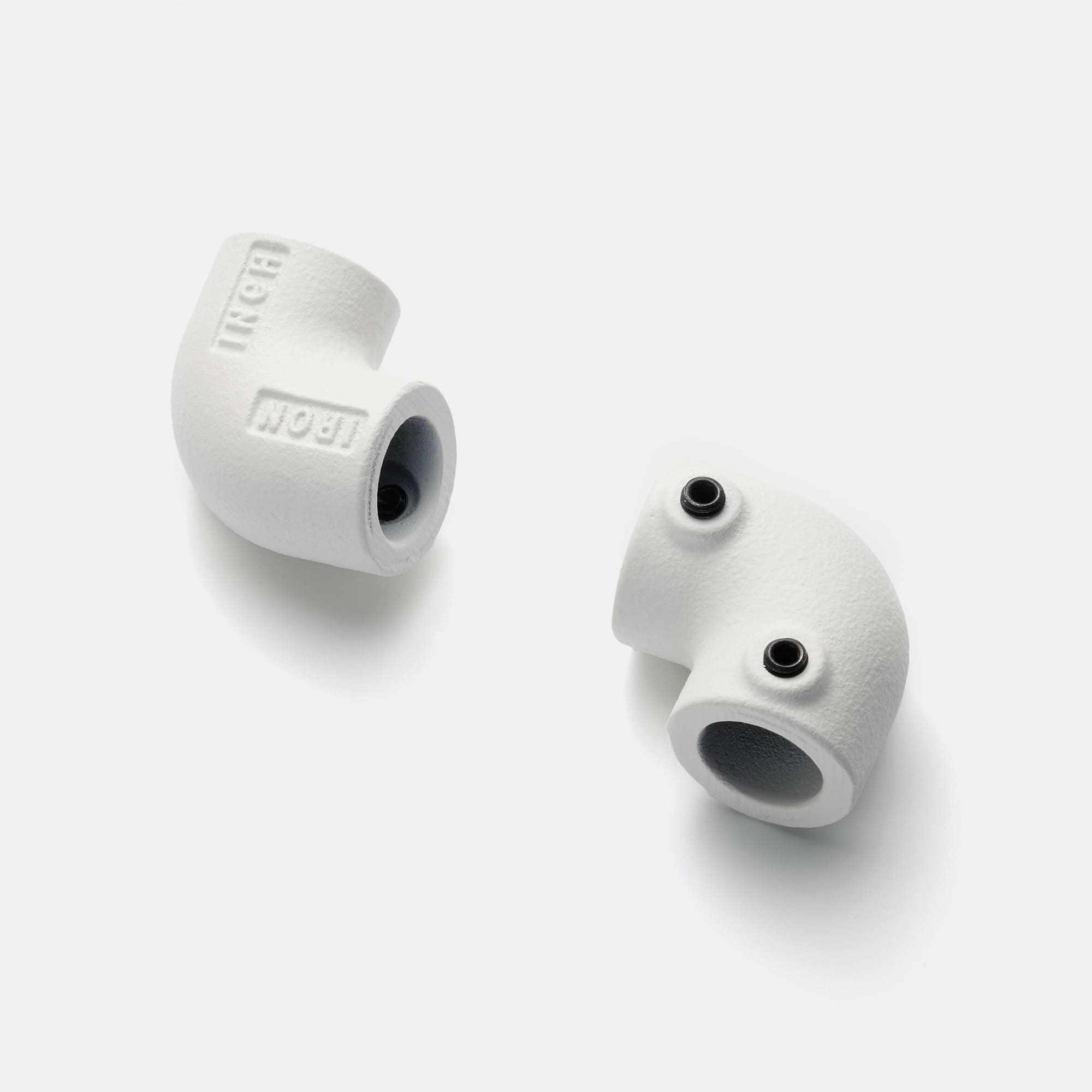 アイアンハンガーパイプ F型-天井吊セット H500 ホワイト | PS-HB008