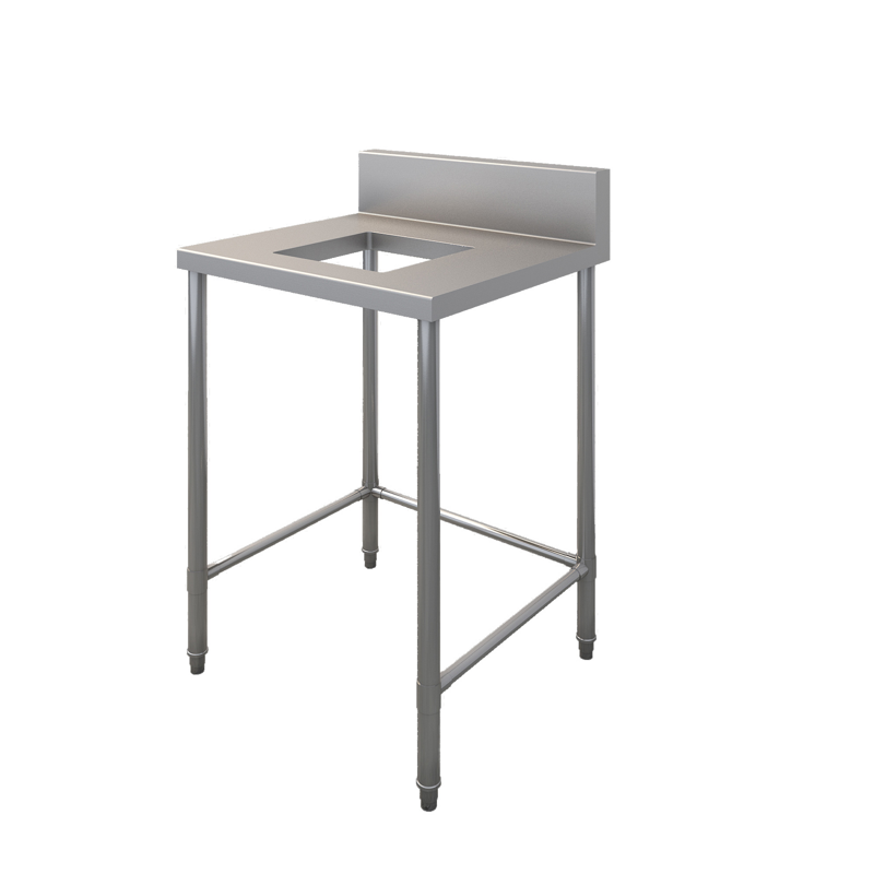 業務用キッチン 調理台 スノコ板 サイズオーダー バックガードあり