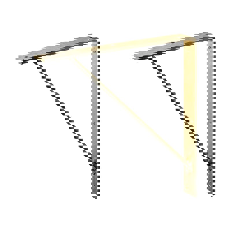 一点物レトロ真鍮棚受300mm✗350mmブロンズ木ネジ付2個