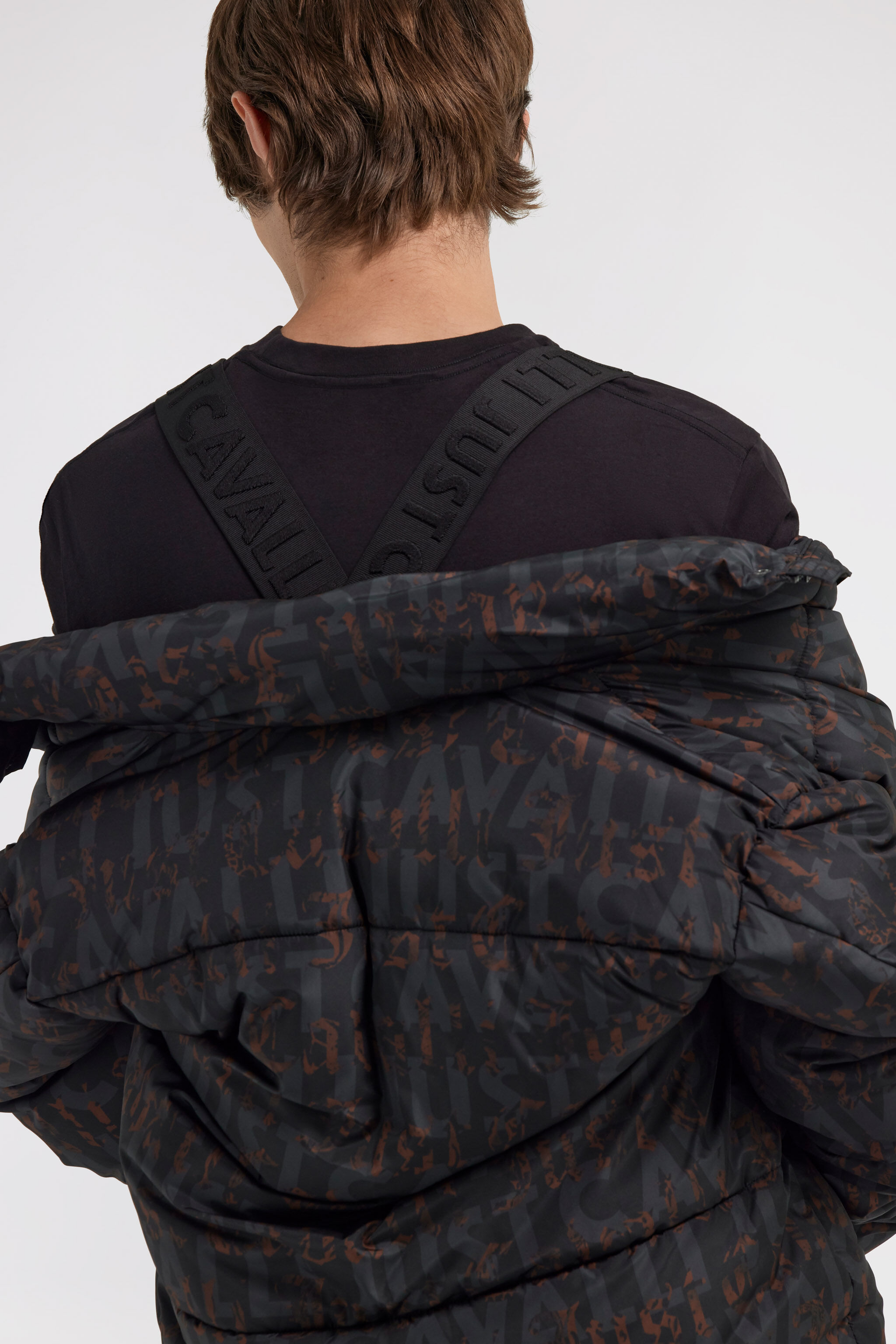 Just Cavalli Down Jacket in Black for Men | Roberto Cavalli®