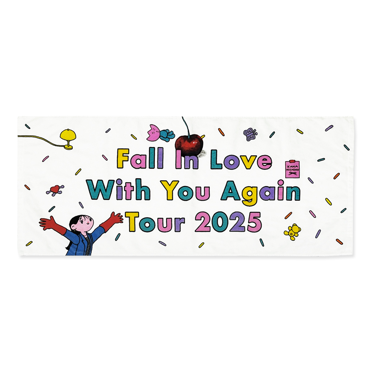 西野カナ サイン入りタオル Kana Nishino Tour 2025 フェイスタオル