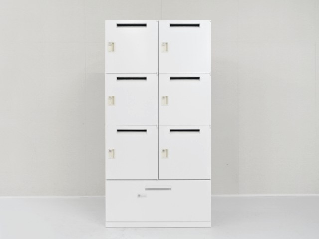 中古｜内田洋行｜6人用ユニットパーソナルメールロッカー（H5cm