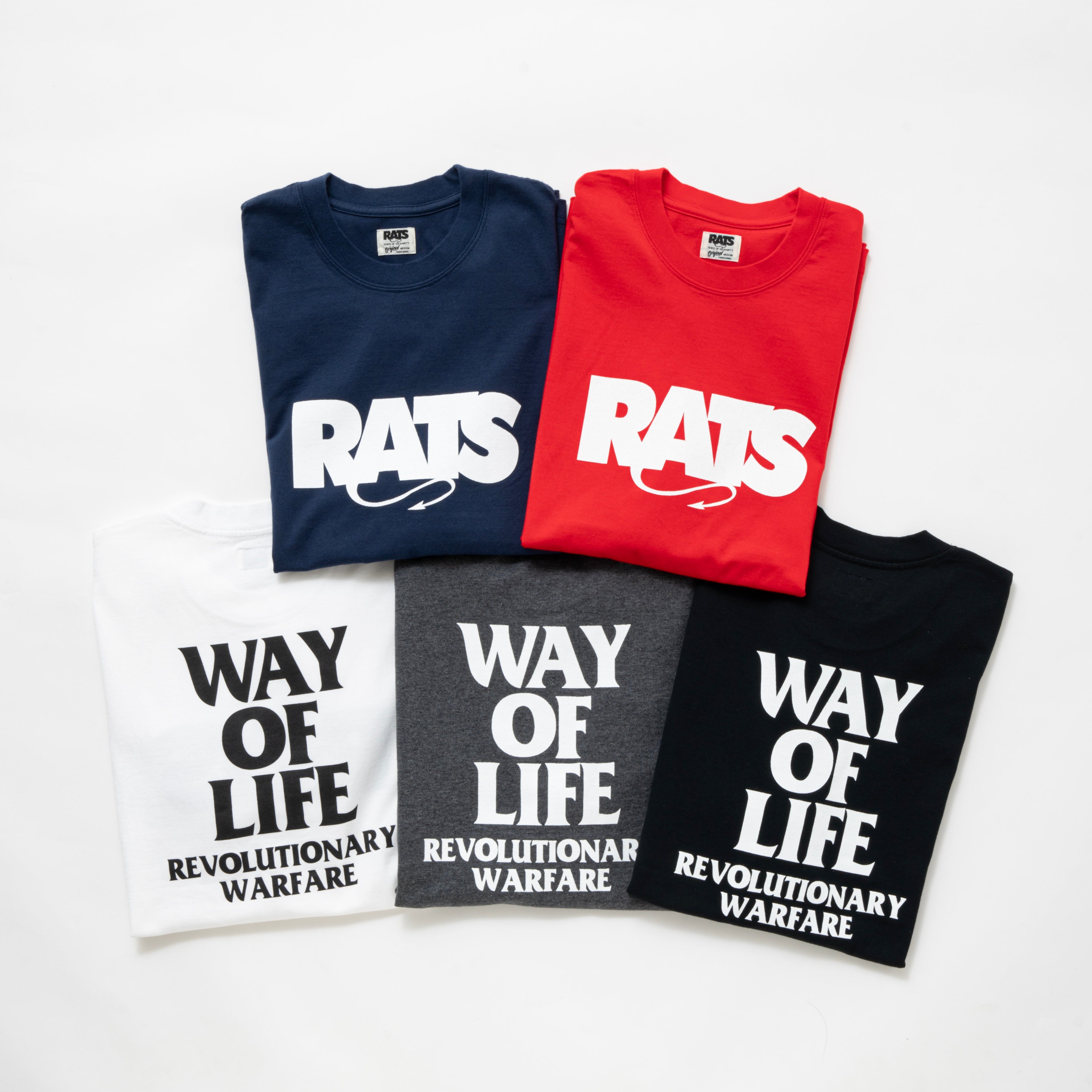 RATS]BOX LOGO WAY OF LIFE TEE/NAVY – R&Co.