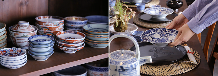 便利な古伊万里の金彩小鉢！」 色絵向付(直径12cm)4客セット 骨董