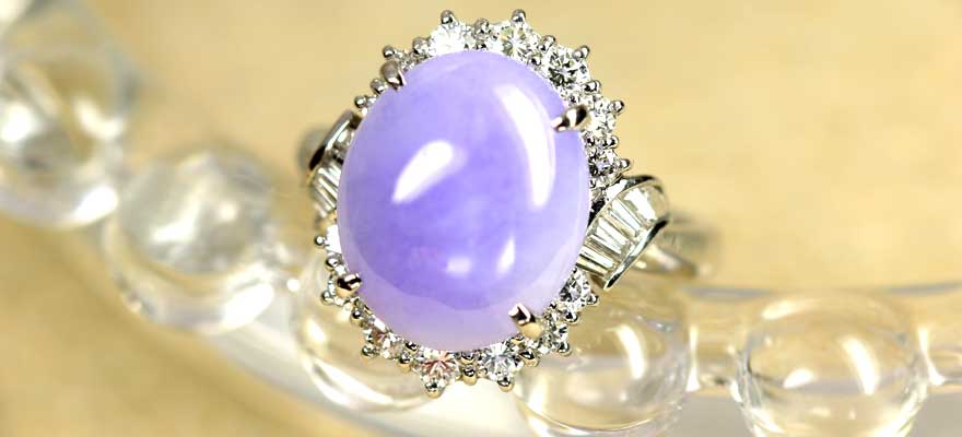 第176回抽選販売＞ラベンダー翡翠（ヒスイ）7.16ct ダイヤモンド