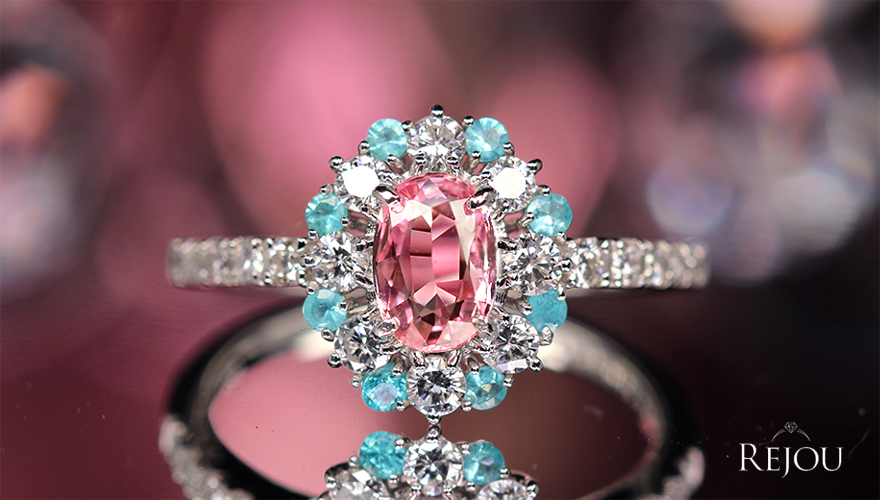 Miki PROFIAページ☆パライバトルマリンピンクダイヤモンドリング