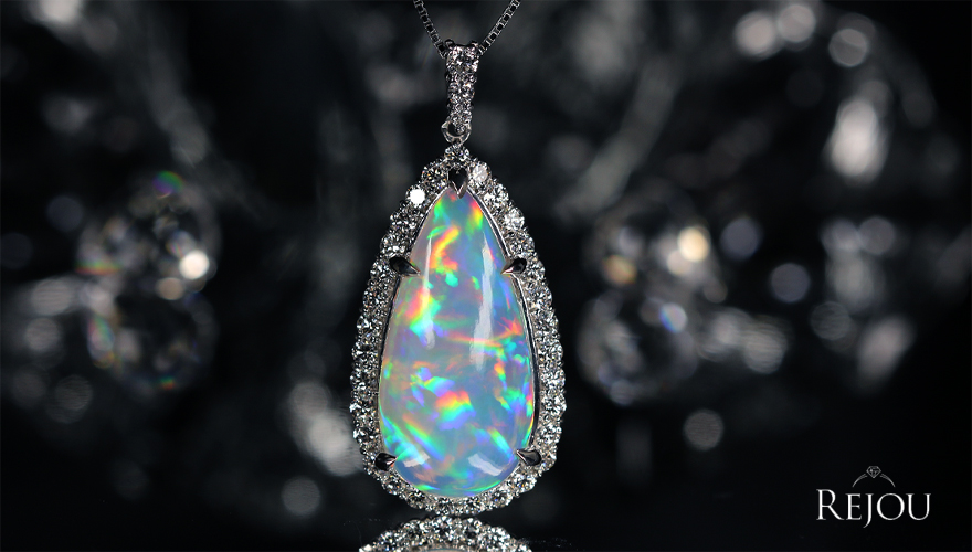 エチオピア産ウェロオパール 11ct ダイヤモンド 1.3ct プラチナ