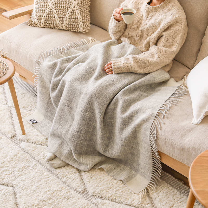 ウールブランケット Silkeborg ダナーヤ フレームチェック ｜家具