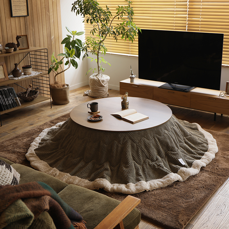 ReCENO リセノ 円形こたつ布団 ヘリンボーン柄 楽天市場】こたつ布団