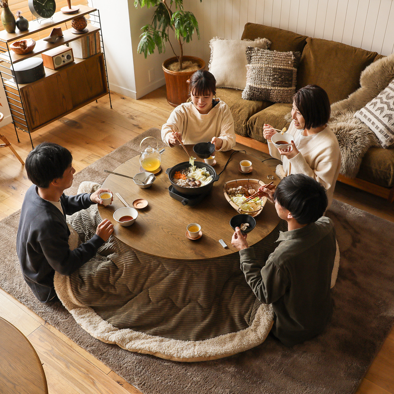 こたつテーブル FAM／BR 円形 直径110cmタイプ ｜家具・インテリア通販