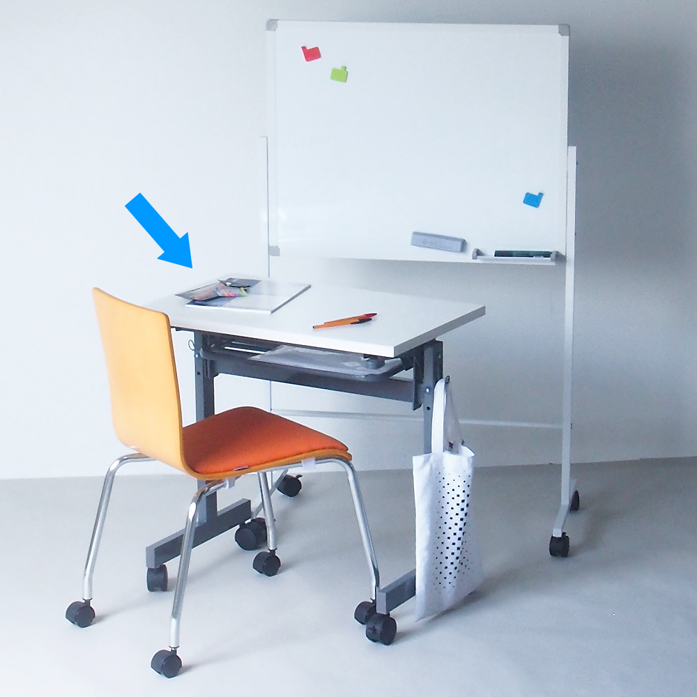 フォールディングテーブル IV W700xD450 ホワイト SHFT-0745-4WH