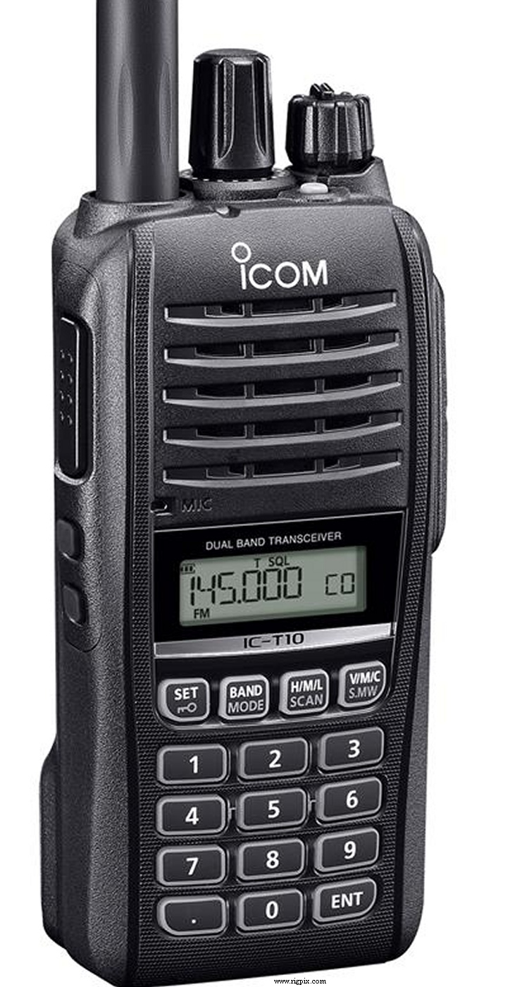 ICOM IC-T10 + HM-159LA トランシーバー ICOM IC-T10 + HM-159LA