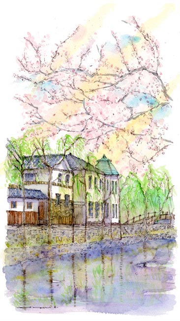 倉敷市美観地区の絵画 倉敷市美観地区の絵画 絵「倉敷美観地区
