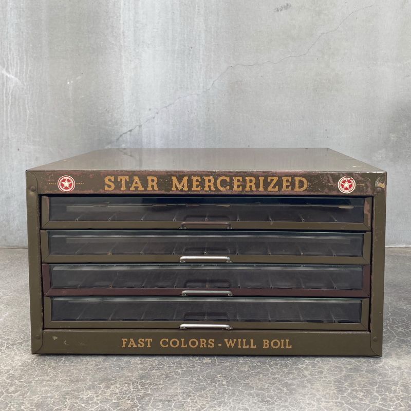 VINTAGE STAR MERCERIZED ヴィンテージ アメリカ 糸 キャビネット