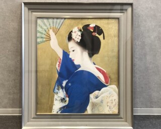 中川 一政 作『水彩画 鯛 扇面』 買取価格相場｜骨董品買取 緑和堂