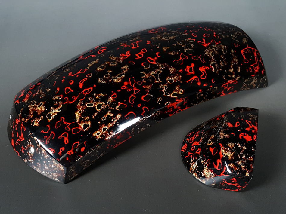 津軽塗り 54 漆器 5点セット 赤黒模様 sd1_7a65baa88f5c3df9f66c4287a2