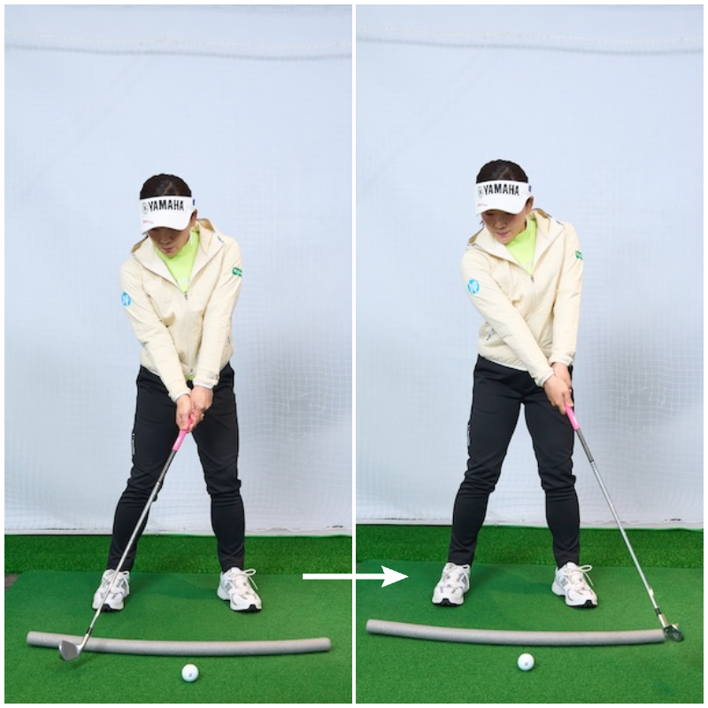 ボールの前後50センチはどう動かすのが正解？有村智恵プロが解説