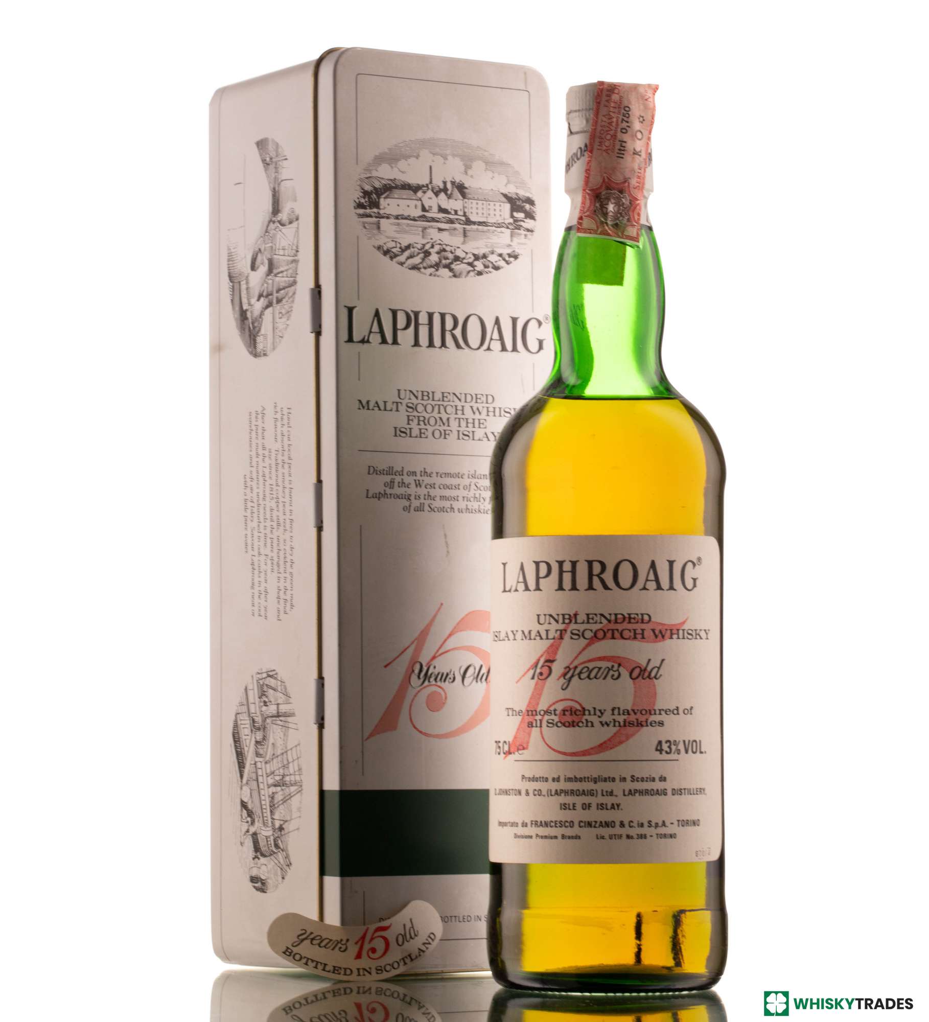 LAPHROAIG 15 YEARS OLD 43% CINZANO IMPORT