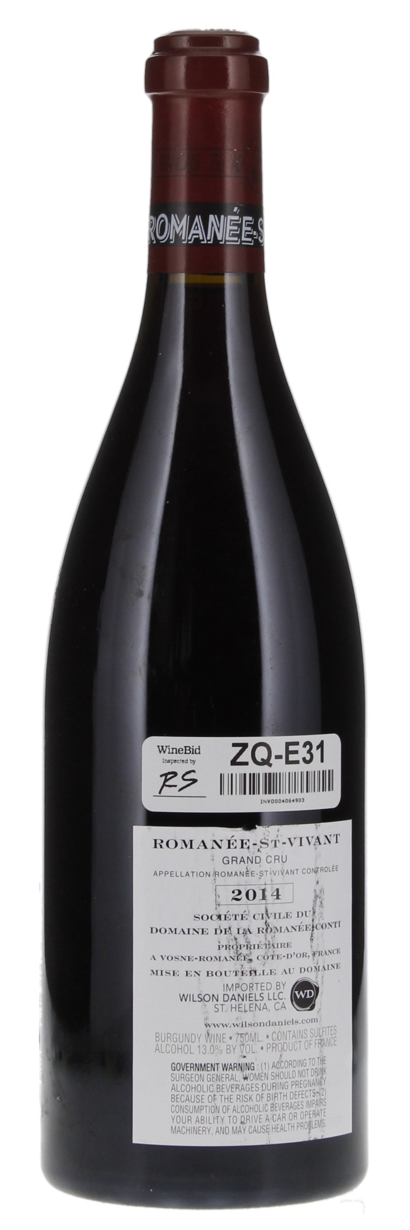 2014 Domaine de la Romanee-Conti Romanee-St. Vivant Pinot Noir