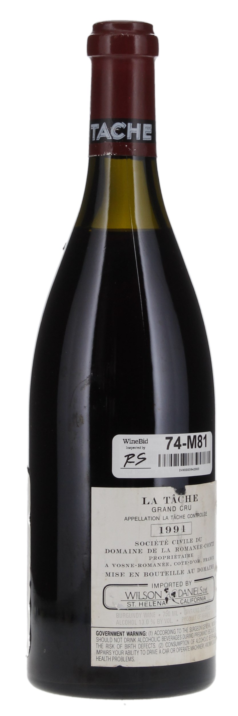 1994 Domaine de la Romanee-Conti La Tache Pinot Noir Grand Cru