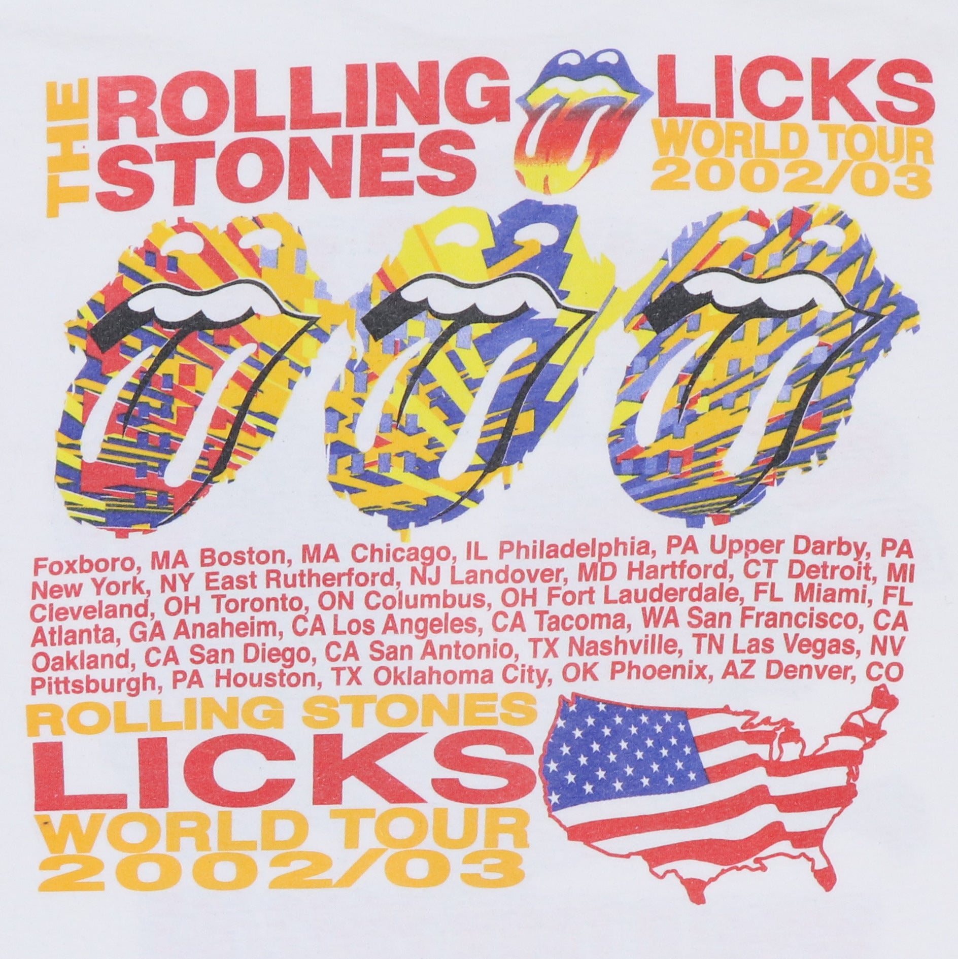2003 Rolling Stones Licks World Tour Shirt – WyCo Vintage