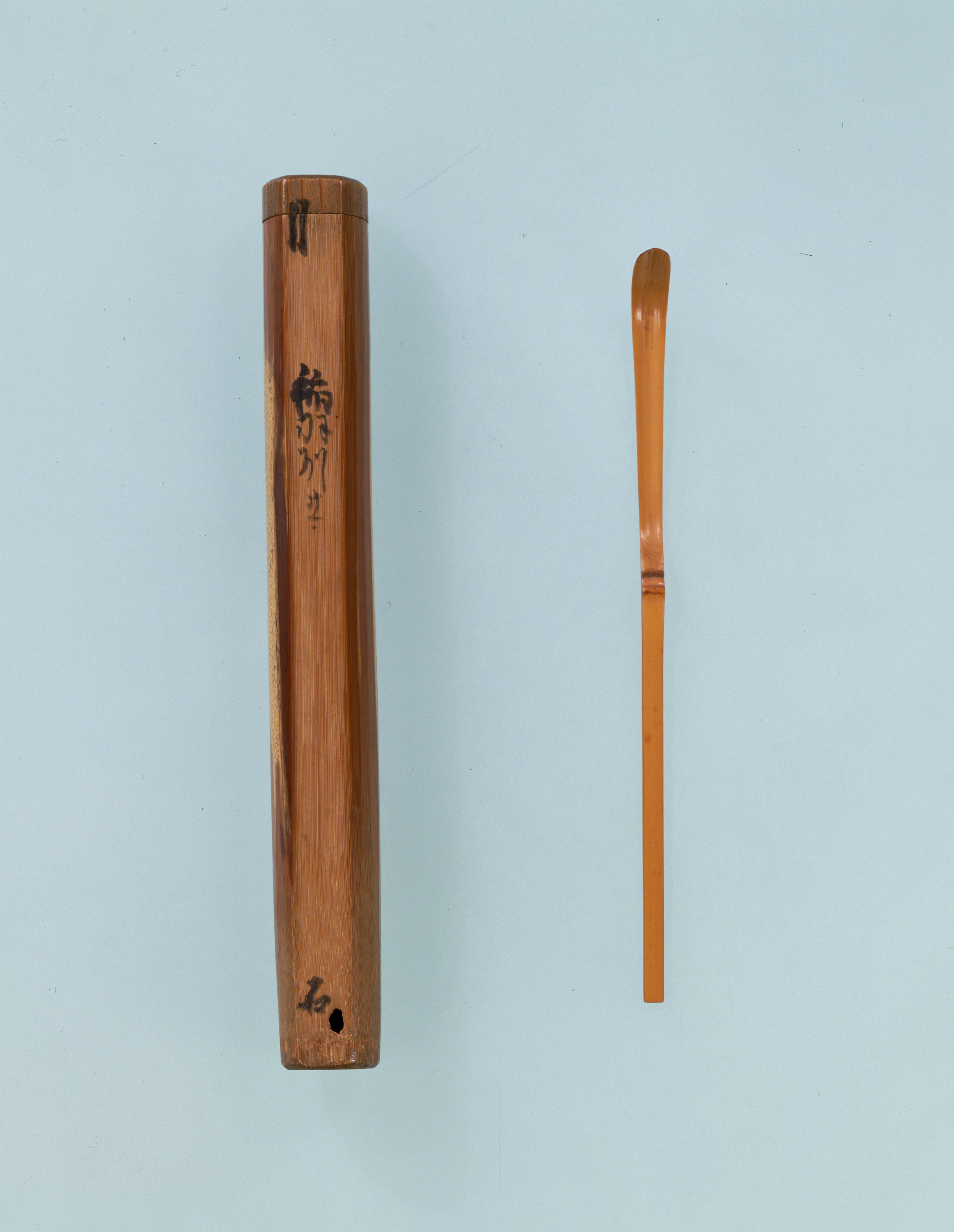 茶道具 古竹 茶杓 在銘書付共筒 V R5067 【公式通販】
