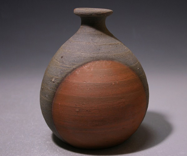 伊勢崎淳☆緋襷徳利花入☆共箱☆人間国宝☆検