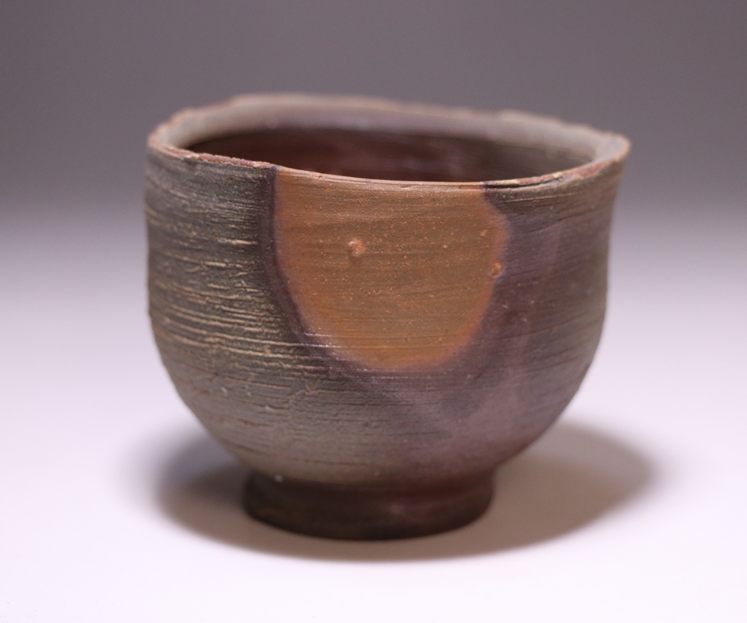 藤原雄 備前 酒器 牡丹餅 ぐい呑 共箱 【公式通販】