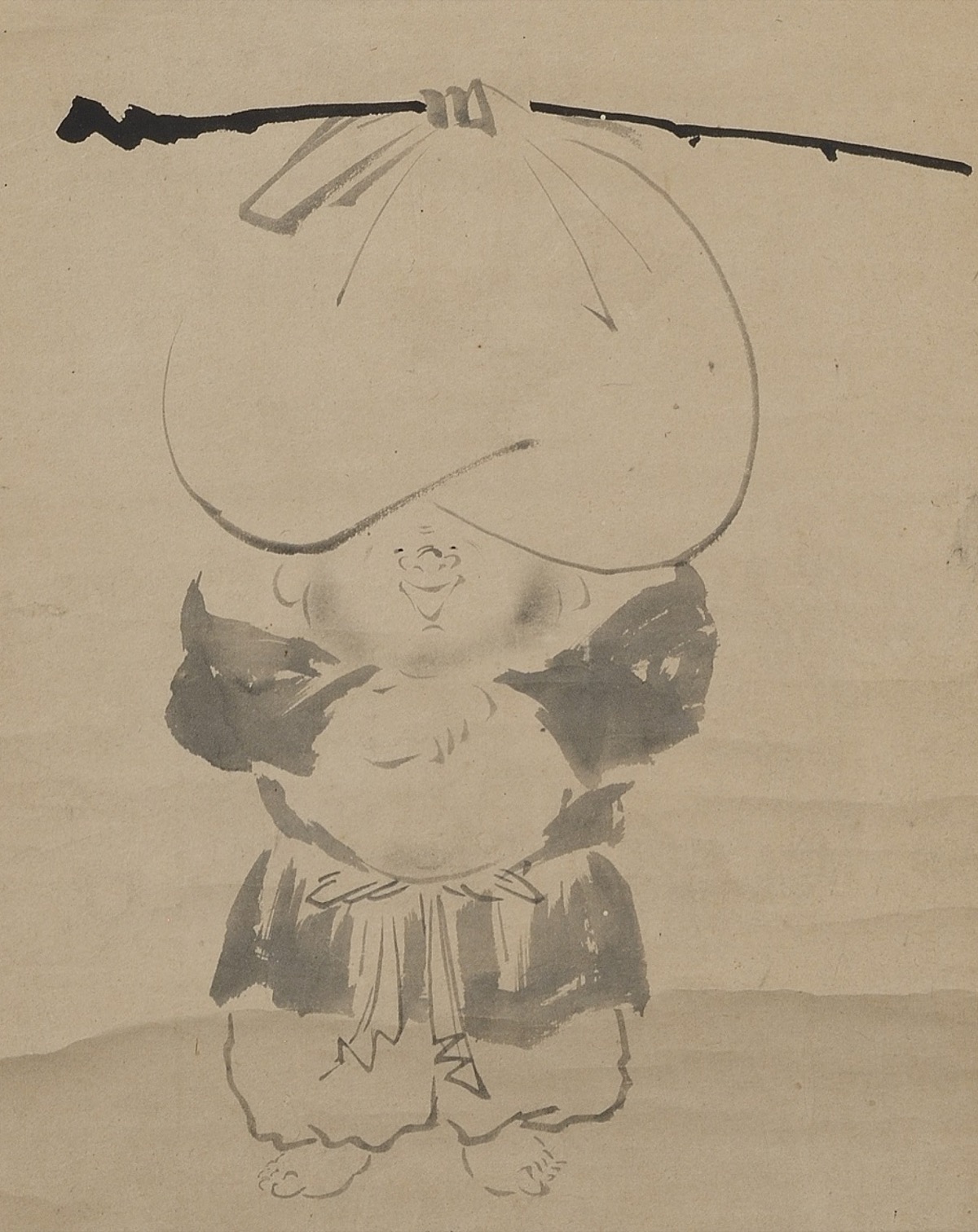 Web限定記事】布袋図（松花堂昭乗筆） ニコニコ笑顔を忘れずに 泰巖