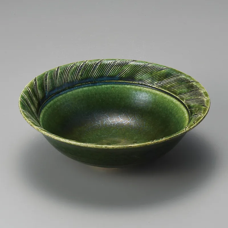 総織部 櫛目皿 5枚組 総織部 櫛目皿 5枚組 織部 皿」