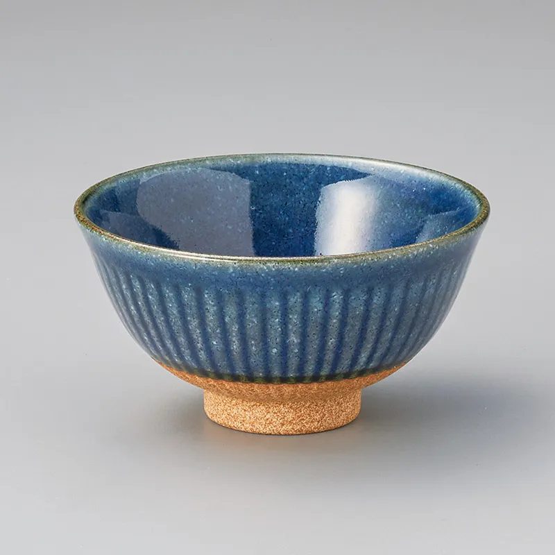 28青色花柄陶磁器茶碗2個セット 28青色花柄陶磁器茶碗2