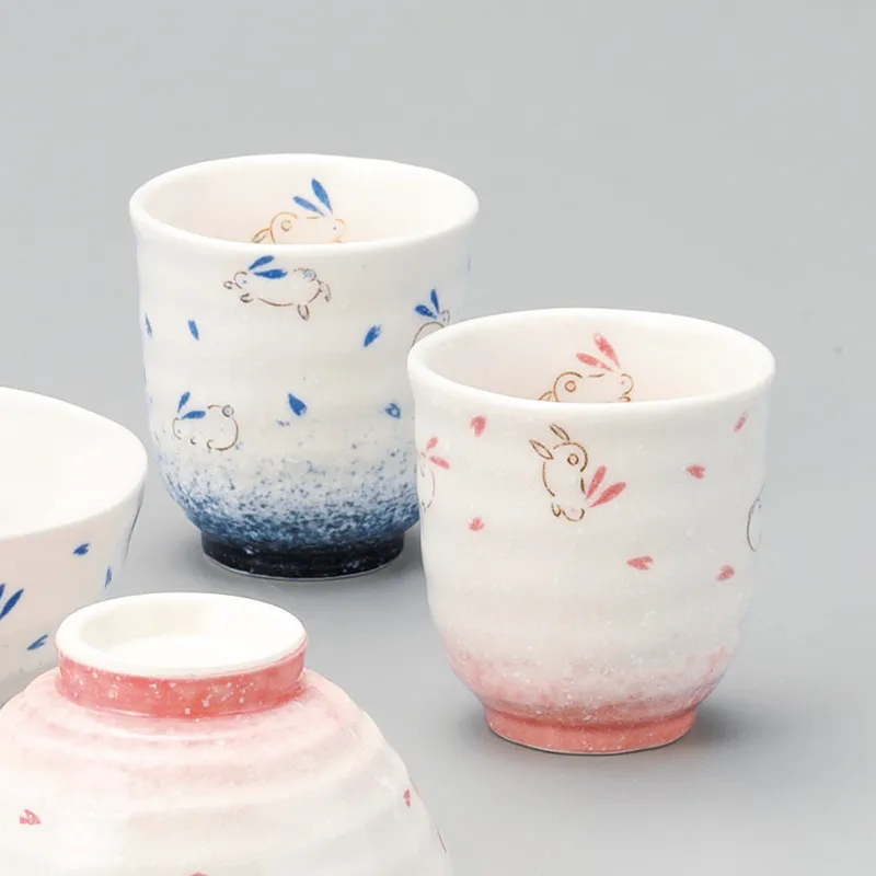 跳ねうさぎ（P）茶碗(陶器製ごはん茶碗)|食器通販の陶磁庵