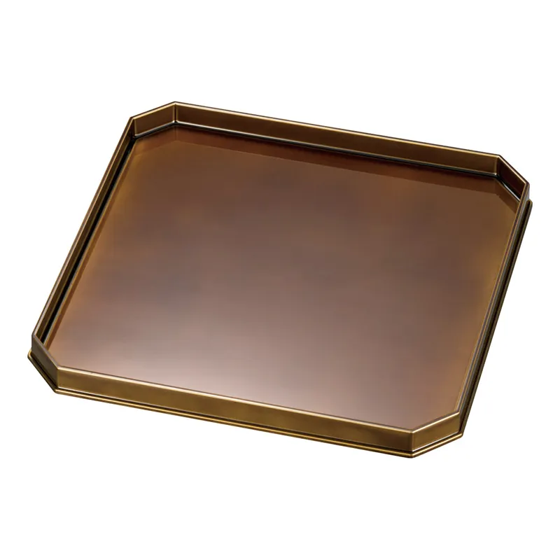 会席膳 懐石膳 折敷 四方盆 木製漆塗り 幅約36.5 高さ4