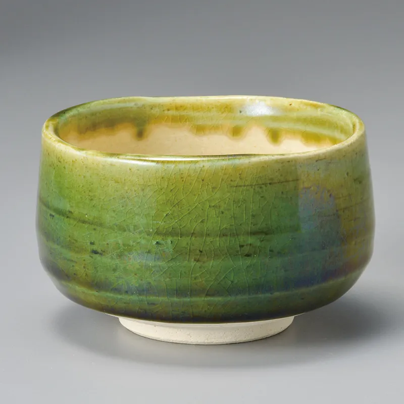 Daum France パートドヴェール ボウル 抹茶茶碗 グリーン系 未使用