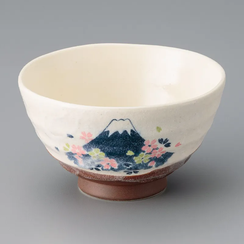 利休茶碗・富士に桜(抹茶碗)|食器通販の陶磁庵
