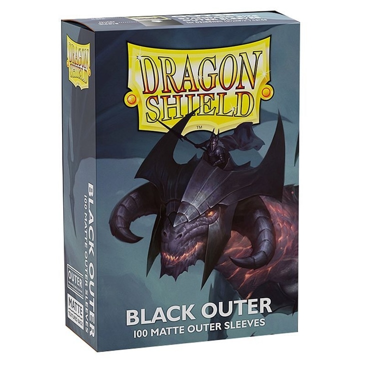 ドラゴンシールドスリーブ6個 マットブラック スタンダードサイズ100枚
