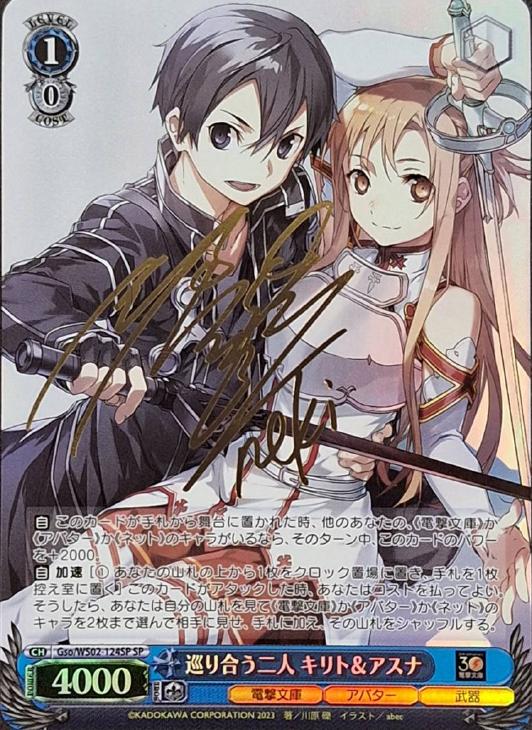 アインクラッド キリト&アスナ SSP psa10 鑑定品 ヴァイスシュヴァルツ