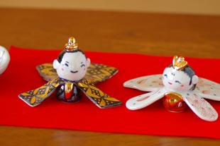 砥部焼の和食器 陶房遊の雛人形 【砥部工房 からくさ】