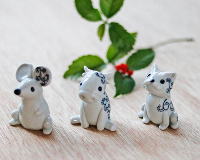 砥部焼千山窯 干支動物13体 砥部焼千山窯 干支動物