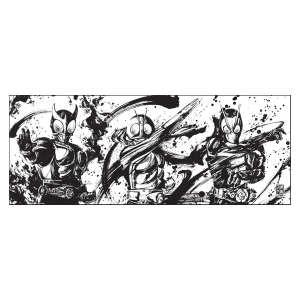 ミニ掛け軸 仮面ライダー1号【仮面ライダー墨絵アート】【仮面ライダー