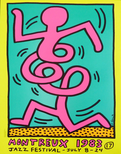 キースヘリング Six Dancing People 1999年製 ポスター キースヘリング