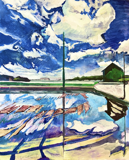 油彩画 「妙高山・春」鳥居敏文 鳥居敏文 「 妙高の春 」 リトグラフ
