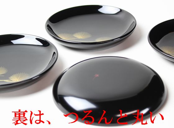 取り皿 扇松沈金 5客1組 143,000円（税込） | 輪島塗の塗師屋 輪島漆器