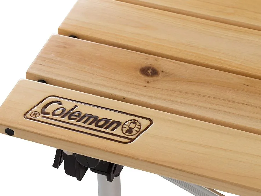Coleman（コールマン）のナチュラルウッドロールテーブル65は