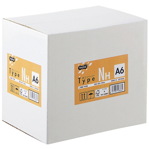 たのめーる】TANOSEE αエコペーパー タイプNH A6 1箱(4000枚:500枚×8冊