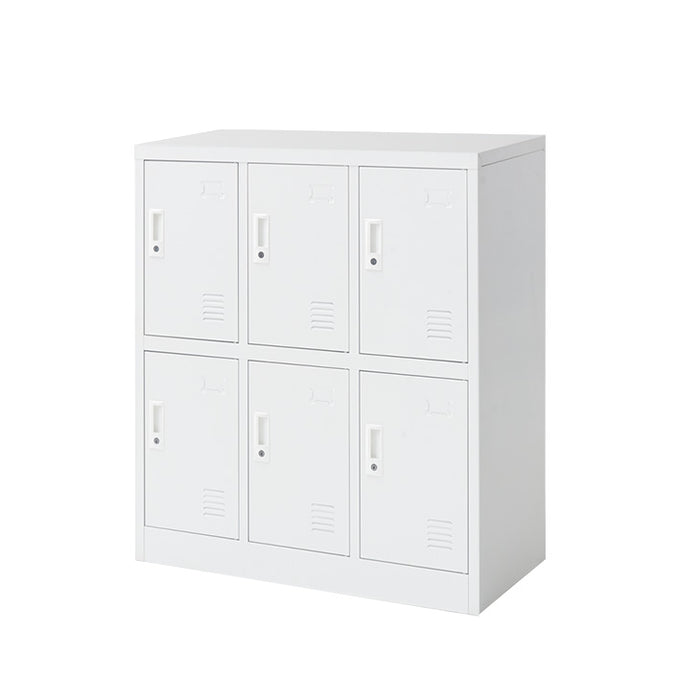 ☆法人様限定☆ ロッカー 6人用 3列2段 粉体塗装 高耐久 シリンダー錠