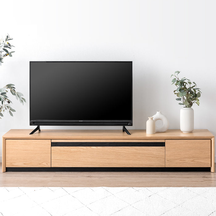 幅180] 天然木 テレビボード 完成品 収納 木製 テレビボード