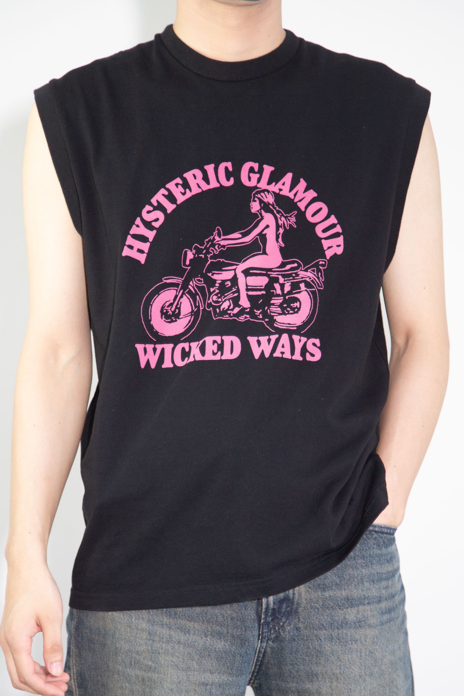 HYSTERIC GLAMOUR - WICKED WAYS ノースリーブTシャツ / ブラック | Tempt