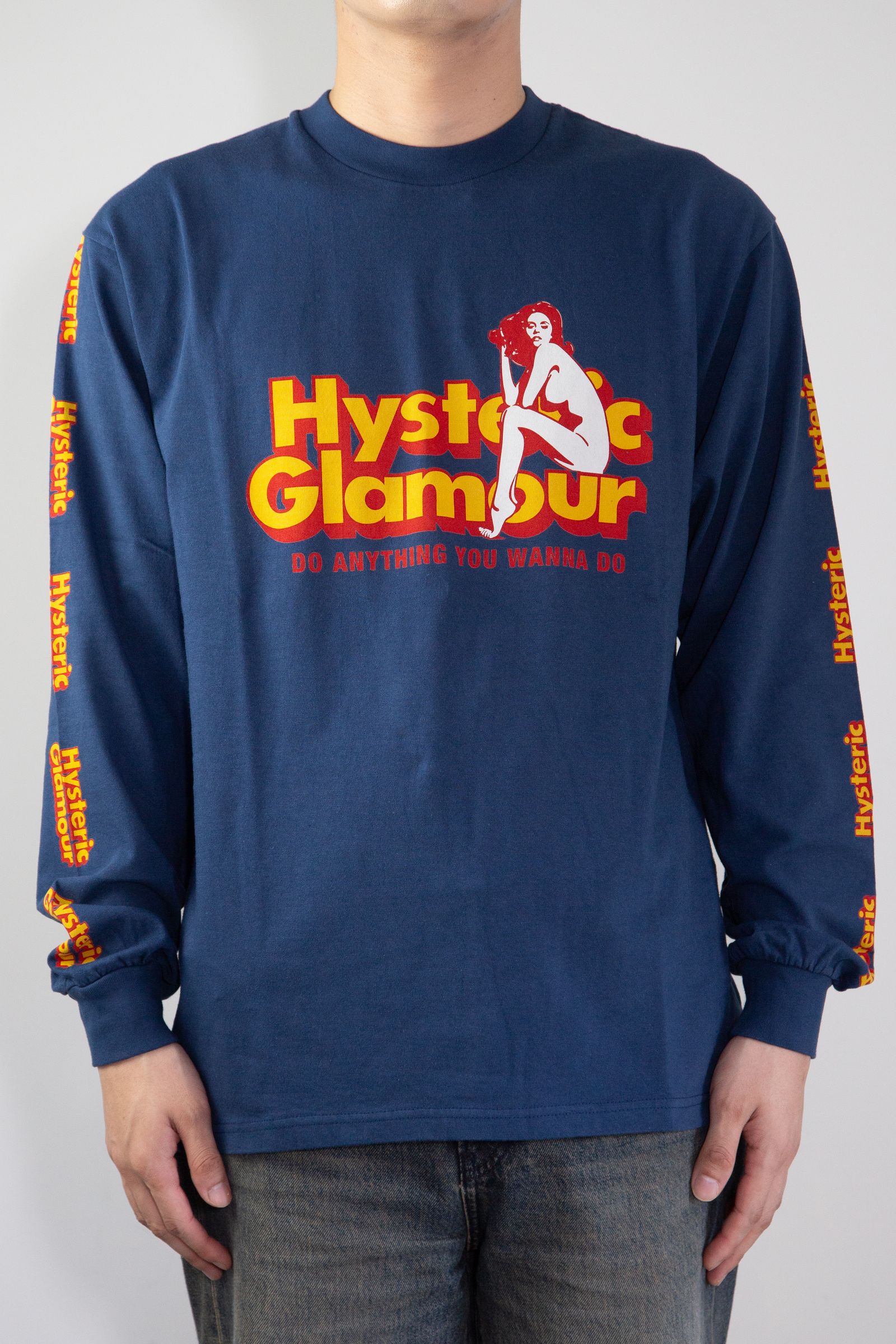 HYSTERIC GLAMOUR 長袖Tシャツ Mサイズ ネイビー HYSTERIC GLAMOUR