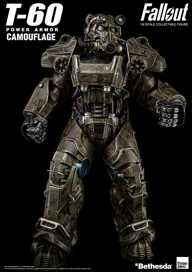 Fallout 1/6 T‐60 Camouflage Power Armor – threezero store
